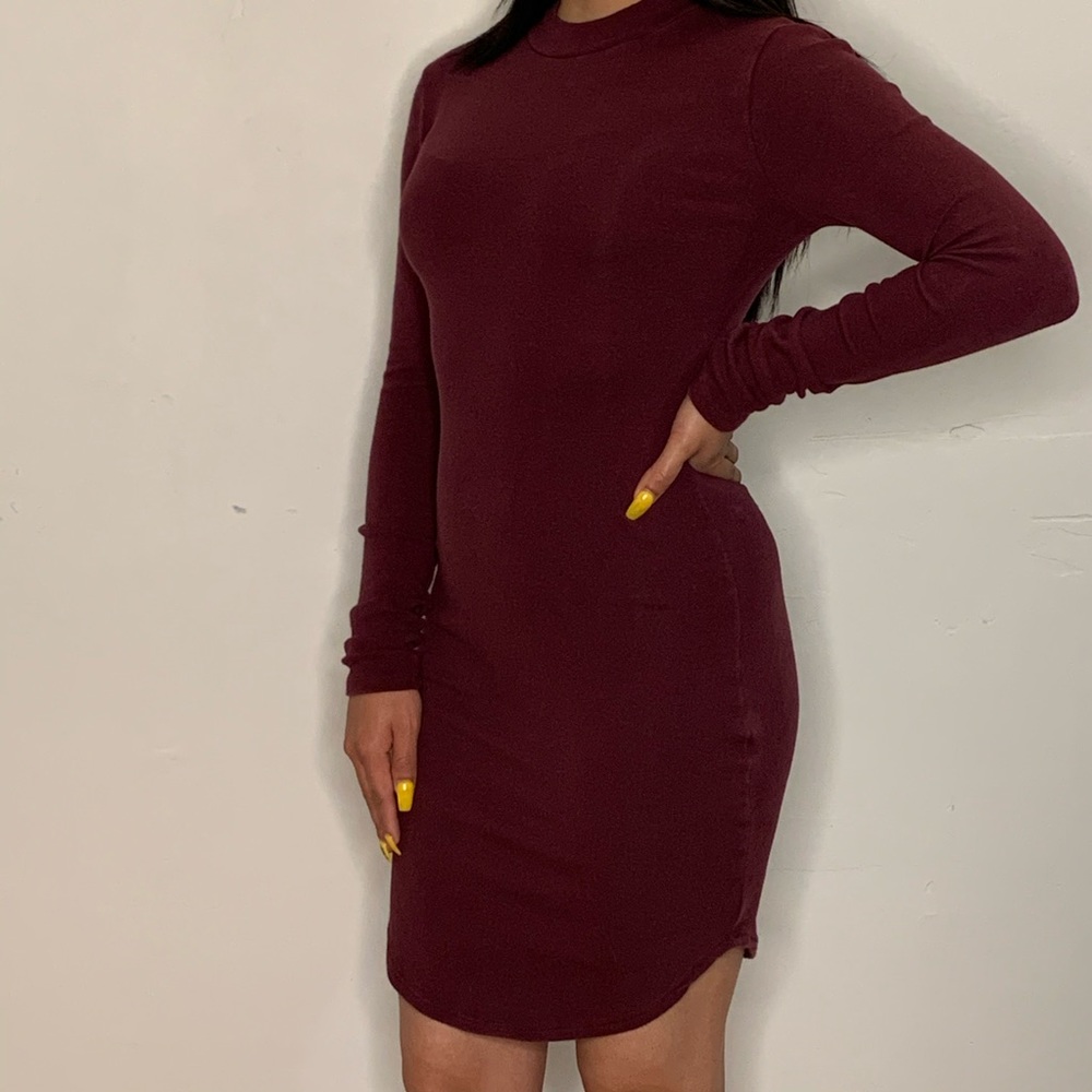 Long sleeve mini dress